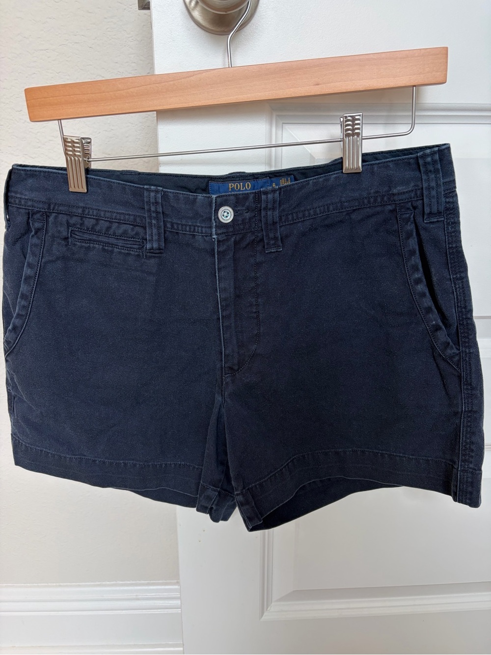 Ralph Lauren Navy Cotton Chino Shorts - Women